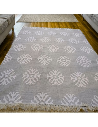 ALFOMBRA FLOR GRIS