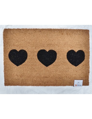 FELPUDO CORAZONES BLACK